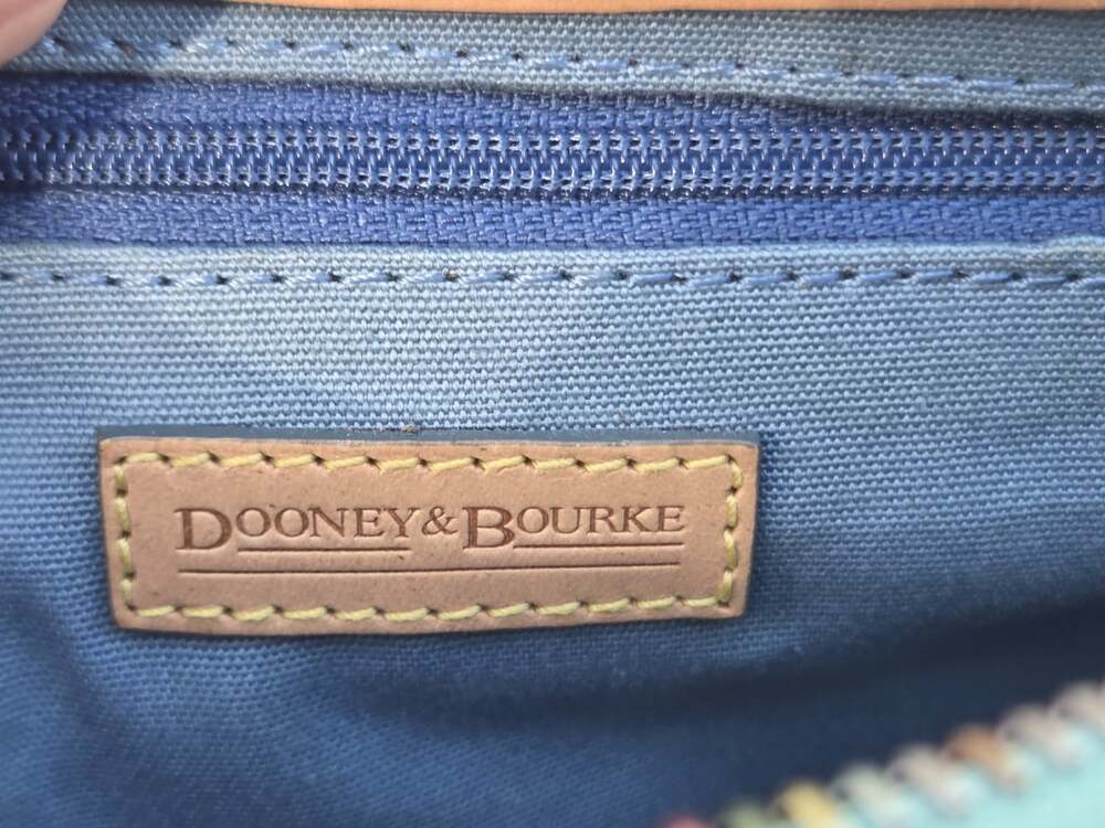 Vintage Y2K Dooney & Bourke "IT" Multicolored Monogram Banana Shoulder Bag Purse - Picture 11 of 16